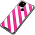 Pink and White Geometric Stripes Google Pixel 5 Clear Case